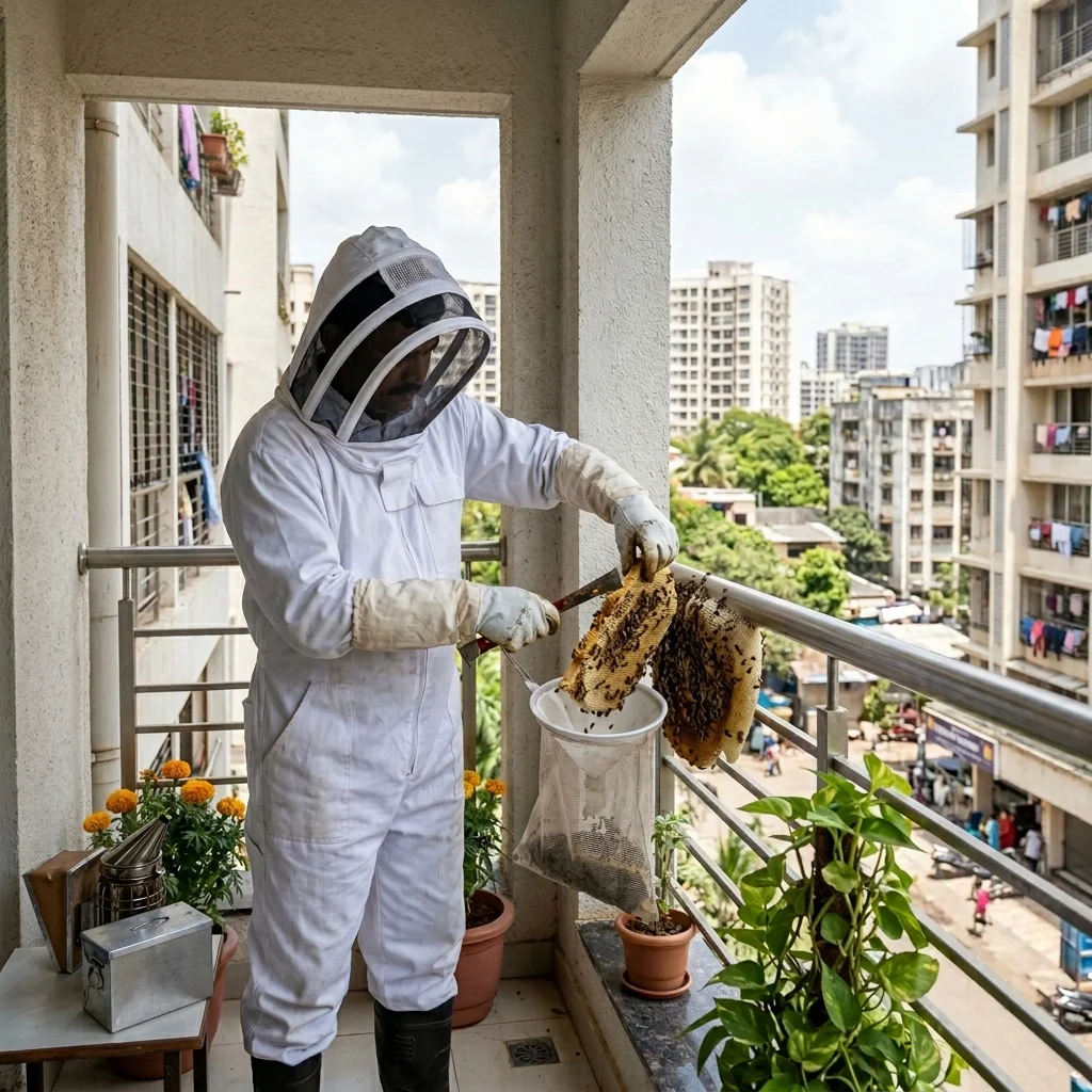 Office cleaning team at work